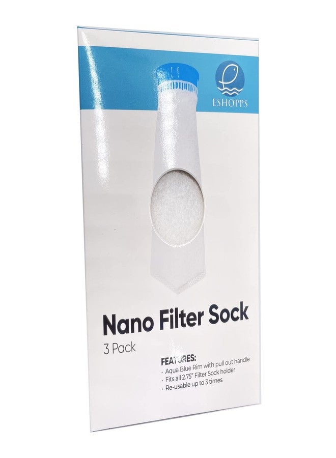 ESHOPPS MANUFACTURER OF AQUARIUM FILTRATIONS Nano Filter Socks | 3 Pack | 2.75 in | 300 Microns | Micron Socks | AIO Filter Socks - Image 2